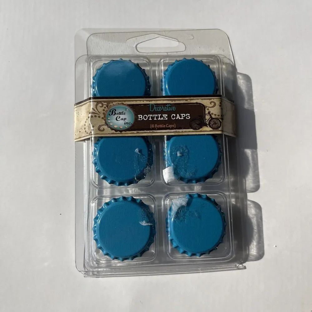 Decorative Bottle Caps for Crafting Jewelry - 24 Caps Total